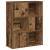 Bibliotecă, lemn vechi, 60x24x76,5 cm, lemn prelucrat GartenMobel Dekor