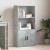 Bibliotecă, gri beton, 60x24x120 cm, lemn prelucrat GartenMobel Dekor