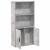 Bibliotecă, gri beton, 60x24x120 cm, lemn prelucrat GartenMobel Dekor