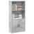 Bibliotecă, gri beton, 60x24x120 cm, lemn prelucrat GartenMobel Dekor