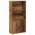 Bibliotecă, lemn vechi, 60x24x120 cm, lemn prelucrat GartenMobel Dekor