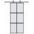 Ușă glisantă, negru, 90x205 cm, sticlă securizată și aluminiu GartenMobel Dekor