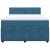 Pat box spring cu saltea, albastru, 160x200 cm, catifea GartenMobel Dekor