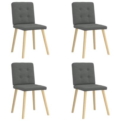 Scaune de bucătărie pivotante, 4 buc., gri închis, textil GartenMobel Dekor