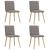 Scaune de sufragerie, 4 buc., gri taupe, material textil GartenMobel Dekor