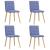 Scaune de sufragerie 4 buc țesătură Jeans Blue GartenMobel Dekor