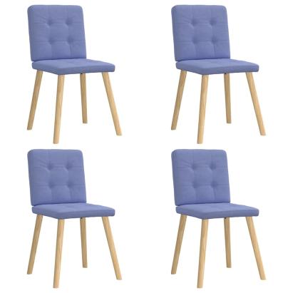 Scaune de sufragerie 4 buc țesătură Jeans Blue GartenMobel Dekor