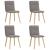 Scaune de sufragerie, 4 buc., gri taupe, material textil GartenMobel Dekor
