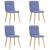 Scaune de sufragerie 4 buc țesătură Jeans Blue GartenMobel Dekor