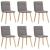 Scaune de sufragerie, 6 buc., gri taupe, material textil GartenMobel Dekor