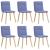 Scaune de sufragerie 6 buc țesătură Jeans Blue GartenMobel Dekor