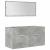 Set mobilier de baie, 4 piese, gri beton, lemn compozit GartenMobel Dekor