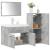 Set mobilier de baie, 4 piese, gri beton, lemn compozit GartenMobel Dekor
