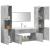 Set mobilier de baie, 5 piese, gri beton, lemn prelucrat GartenMobel Dekor