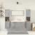 Set mobilier de baie, 5 piese, gri beton, lemn prelucrat GartenMobel Dekor