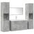 Set mobilier de baie, 5 piese, gri beton, lemn prelucrat GartenMobel Dekor