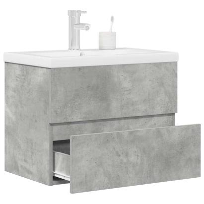 Set mobilier de baie, 2 piese, gri beton, lemn compozit GartenMobel Dekor