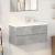 Set mobilier de baie, 2 piese, gri beton, lemn compozit GartenMobel Dekor