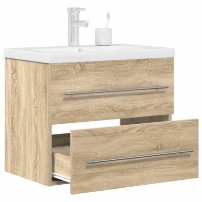 Set mobilier de baie, 2 piese, stejar sonoma, lemn prelucrat GartenMobel Dekor