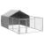 Canisa de exterior cu alergare 4x2x1,5 m otel galvanizat GartenMobel Dekor