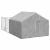 Canisa de exterior cu alergare 4x2x1,5 m otel galvanizat GartenMobel Dekor