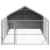 Canisa de exterior cu alergare 4x2x1,5 m otel galvanizat GartenMobel Dekor