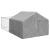 Canisa de exterior cu alergare 5x2x1,5 m otel galvanizat GartenMobel Dekor