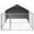 Canisa de exterior cu alergare 5x2x1,5 m otel galvanizat GartenMobel Dekor