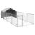 Canisa de exterior cu alergare 6x2x1,5 m otel galvanizat GartenMobel Dekor