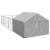 Canisa de exterior cu alergare 6x2x1,5 m otel galvanizat GartenMobel Dekor