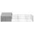 Canisa de exterior cu alergare 6x2x1,5 m otel galvanizat GartenMobel Dekor