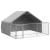 Canisa de exterior cu alergare 3x3x1,9 m otel galvanizat GartenMobel Dekor