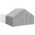 Canisa de exterior cu alergare 4x3x1,9 m otel galvanizat GartenMobel Dekor