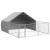 Canisa de exterior cu alergare 4x3x1,9 m otel galvanizat GartenMobel Dekor
