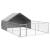 Canisa de exterior cu alergare 6x3x1,9 m otel galvanizat GartenMobel Dekor