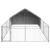 Canisa de exterior cu alergare 6x3x1,9 m otel galvanizat GartenMobel Dekor