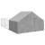 Canisa de exterior cu alergare 6x3x1,9 m otel galvanizat GartenMobel Dekor