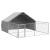 Canisa de exterior cu alergare 5x3x1,9 m otel galvanizat GartenMobel Dekor