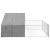 Canisa de exterior cu alergare 5x3x1,9 m otel galvanizat GartenMobel Dekor