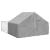 Canisa de exterior cu alergare 5x3x1,9 m otel galvanizat GartenMobel Dekor