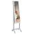 Oglindă de sine stătătoare cu LED, alb, 34x37x146 cm GartenMobel Dekor