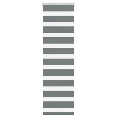 Jaluzea tip zebra gri închis lățime țesătură 40,9 cm poliester GartenMobel Dekor