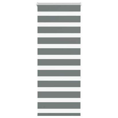 Jaluzea tip zebra gri închis lățime țesătură 55,9 cm poliester GartenMobel Dekor