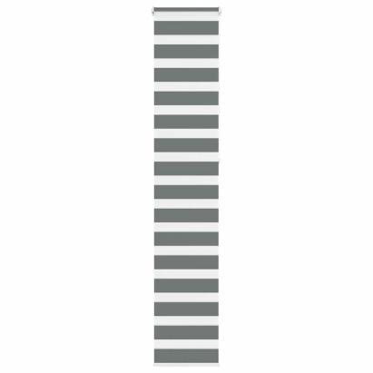 Jaluzea tip zebra gri închis lățime țesătură 40,9 cm poliester GartenMobel Dekor