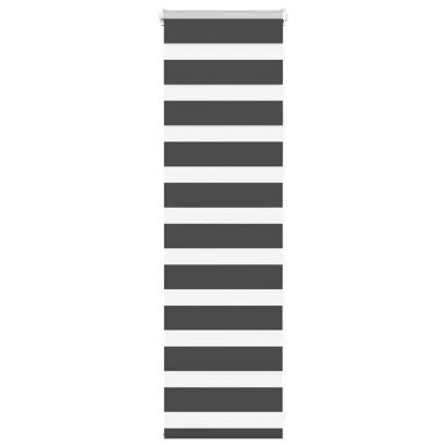 Jaluzea tip zebra neagră lățime țesătură 35,9 cm poliester GartenMobel Dekor