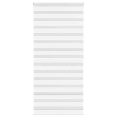 Jaluzea tip zebra alb lățime țesătură 90,9 cm poliester GartenMobel Dekor