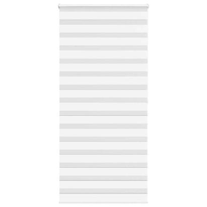 Jaluzea tip zebra alb lățime țesătură 100,9 cm poliester GartenMobel Dekor