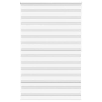 Jaluzea tip zebra alb lățime țesătură 135,9 cm poliester GartenMobel Dekor