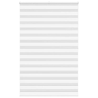 Jaluzea tip zebra alb lățime țesătură 140,9 cm poliester GartenMobel Dekor