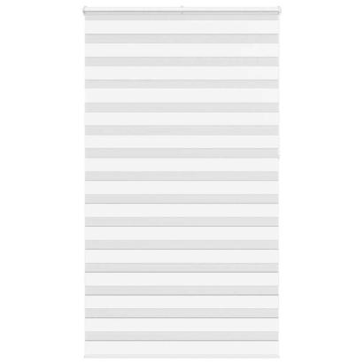 Jaluzea tip zebra alb lățime țesătură 120,9 cm poliester GartenMobel Dekor
